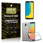Ficha técnica e caractérísticas do produto Kit Capa Anti Shock + Pelicula Vidro Samsung Galaxy J8 - Armyshield