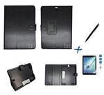 Ficha técnica e caractérísticas do produto Kit Capa Case Galaxy Tab S3 - T820/T825 Carteira / Caneta Touch + Película de Vidro (Preto)