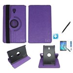 Ficha técnica e caractérísticas do produto Kit Capa Case Galaxy Tab a 10.5´ T590 Giratória 360 / Can Touch + Pel Vidro (Roxo)