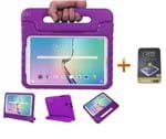 Ficha técnica e caractérísticas do produto Kit Capa Case Protetor Infantil Anti-Choque/Impacto Galaxy Tab a P550/P555/P580 9,7' + Película de Vidro Bd Net (Roxo)