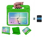 Ficha técnica e caractérísticas do produto Kit Capa Case Protetor Infantil Anti-Choque/Impacto Galaxy Tab a P550/P555/P580 9,7" + Película de Vidro BD NET (Verde)