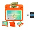 Ficha técnica e caractérísticas do produto Kit Capa Case Protetor Infantil Anti-Choque/Impacto Galaxy Tab e T560/T561 9,6' + Película de Vidro (Laranja)
