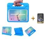 Ficha técnica e caractérísticas do produto Kit Capa Case Protetor Infantil Anti-Choque/Impacto Galaxy Tab a P550/P555/P580 9,7' + Película de Vidro Bd Net (Azul)