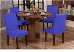 Ficha técnica e caractérísticas do produto Kit Capa de Cadeira 04 Unidades Malha Gel - Azul Royal - Rulidry