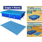 Kit Capa + Forro para Piscina 3000 Litros Retangular - Mor