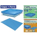Kit Capa + Forro para Piscina 1500 Litros Retangular - Mor