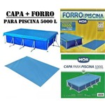 Ficha técnica e caractérísticas do produto Kit Capa + Forro para Piscina 5000 Litros Retangular - Mor