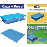 Kit Capa + Forro para Piscina 3700 Litros Retangular - Mor