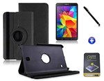Ficha técnica e caractérísticas do produto Kit Capa para Galaxy Tab a 8.0 P350/P355 Giratória 360 + Película de Vidro + Caneta Touch (Preto)