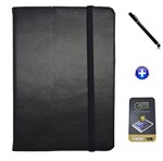 Ficha técnica e caractérísticas do produto Kit Capa para Galaxy Tab A 8.0 P350/P355 Carteira + Película de Vidro + Caneta Touch (Preto)