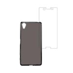 Ficha técnica e caractérísticas do produto Kit Capa (+Película Vidro) para Sony Xperia X em Silicone TPU - Fumê - MM Case