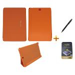 Ficha técnica e caractérísticas do produto Kit Capa Smart Book Galaxy Tab A - 9.7´ P550/P555 + Película De Vidro + Caneta Touch (Laranja)