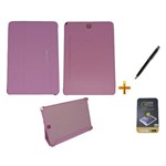 Ficha técnica e caractérísticas do produto Kit Capa Smart Book Galaxy Tab a - 9.7´ P550/P555 + Película de Vidro + Caneta Touch (Rosa)