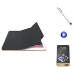 Ficha técnica e caractérísticas do produto Kit Capa Smart Case IPad Air 2 (iPad 6) + Película de Vidro + Caneta Touch (Preto) - Skin T18