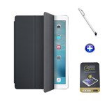 Ficha técnica e caractérísticas do produto Kit Capa Smart Cover Para Ipad Mini 2/3 + Película De Vidro + Caneta Touch (Preto)