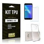 Ficha técnica e caractérísticas do produto Kit Capa TPU Asus Zenfone 3/5.5 ZE552KL Capa Tpu + Película de Vidro -ArmyShield