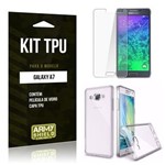 Ficha técnica e caractérísticas do produto Kit Capa TPU Samsung A7 2015 Capa Tpu + Película de Vidro -ArmyShield