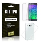 Ficha técnica e caractérísticas do produto Kit Capa TPU Samsung G530 Tv Capa Tpu + Película de Vidro -ArmyShield
