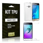 Ficha técnica e caractérísticas do produto Kit Capa TPU Samsung J1 2016 Capa Tpu + Película de Vidro -ArmyShield