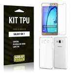 Ficha técnica e caractérísticas do produto Kit Capa TPU Samsung On 7 Capa Tpu + Película de Vidro -ArmyShield