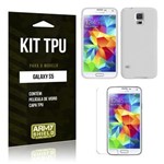 Ficha técnica e caractérísticas do produto Kit Capa TPU Samsung S5 Capa Tpu + Película de Vidro -ArmyShield