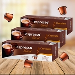 Ficha técnica e caractérísticas do produto Kit Cápsulas Espresso Blend Chocolate Compatível com Nespresso - 3 Caixas