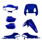 Ficha técnica e caractérísticas do produto Kit carenagem biz 100 1998 e 1999 - azul metalico