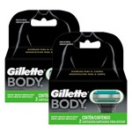 Ficha técnica e caractérísticas do produto Kit Carga Gillette Body com 4 Unidades
