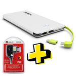 Ficha técnica e caractérísticas do produto Kit Carregador Portátil Slim 10000mah Pineng Pn-951 Original e Carregador Dotcell Micro Usb V8