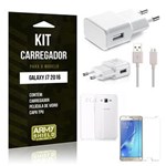 Ficha técnica e caractérísticas do produto Kit Carregador Samsung J7 2016 Película de Vidro + Carregador + Capa TPU -ArmyShield