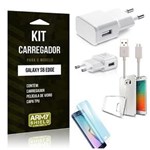 Ficha técnica e caractérísticas do produto Kit Carregador Samsung S6 Edge Película de Vidro + Capa Tpu + Carregador -Armyshield