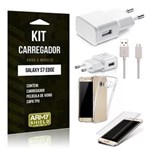 Ficha técnica e caractérísticas do produto Kit Carregador Samsung S7 Edge Película de Vidro + Capa Tpu + Carregador -Armyshield