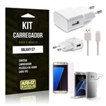 Ficha técnica e caractérísticas do produto Kit Carregador Samsung S7 Película de Vidro + Capa Tpu + Carregador -Armyshield
