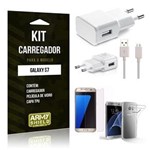 Ficha técnica e caractérísticas do produto Kit Carregador Samsung S7 Película de Vidro + Carregador + Capa TPU -ArmyShield