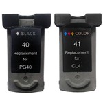 Ficha técnica e caractérísticas do produto Kit Cartucho Tinta para Canon PG40 CL41 MX300 MX310 MP210