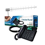 Ficha técnica e caractérísticas do produto Kit Celular Rural Aquario Ca-802 Dual Chip