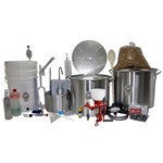 Ficha técnica e caractérísticas do produto Kit Cervejeiro Alumínio Até 40L com Moedor de Discos - Fabricação Cerveja Artesanal