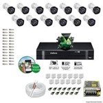 Ficha técnica e caractérísticas do produto Kit CFTV 13 Câmeras VHD 3130B 720P 3,6mm DVR Intelbras MHDX 1016 + Acessórios