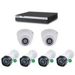 Ficha técnica e caractérísticas do produto Kit CFTV 1 DVR Stand Alone 08 Canais + 2 Câmeras 2 Megas + 4 Câmeras 1 Mega - Intelbras