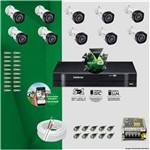 Ficha técnica e caractérísticas do produto Kit CFTV 10 Câmeras VHD 3120B 720P 2,6mm DVR Intelbras MHDX 1016 + ACESSORIOS