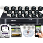 Ficha técnica e caractérísticas do produto Kit 16 Cameras Segurança 1080p Full Hd Mhdx 1116 2tb Purple