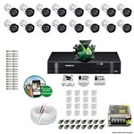 Kit Cftv 16 Câmeras Vhd 3130b 720p 3,6mm Dvr Intelbras Mhdx 1016 + Acessórios