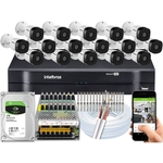 Ficha técnica e caractérísticas do produto Kit 16 Câmeras 720p G4 Dvr Multi HD 1116 Intelbras 16 Canais
