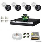 Ficha técnica e caractérísticas do produto Kit Cftv 4 Câmeras VHD 1220B 1080P 3,6mm DVR Intelbras MHDX 3008 + ACESSORIOS