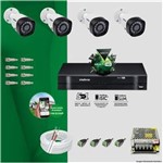 Ficha técnica e caractérísticas do produto Kit CFTV 4 Câmeras VHD 3120B 720P 2,6mm DVR Intelbras MHDX 1004 + ACESSORIOS