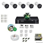 Ficha técnica e caractérísticas do produto Kit CFTV 5 Câmeras VHD 3130B 720P 3,6mm DVR Intelbras MHDX 1008 + ACESSORIOS