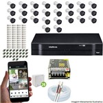 Kit Cftv 26 Câmeras Vhd 3130b 720p 3,6mm Dvr Intelbras Mhdx 1032 + Acessórios