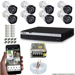 Kit Cftv 8 Câmeras Vhd 1220b 1080p 3,6mm Dvr Intelbras Mhdx 3016 + Acessorios