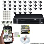 Kit Cftv 28 Câmeras Vhd 3130b 720p 3,6mm Dvr Intelbras Mhdx 1032 + Acessórios