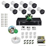 Ficha técnica e caractérísticas do produto Kit CFTV 8 Câmeras VHD 3130B 720P 3,6mm DVR Intelbras MHDX 1008 + Acessórios